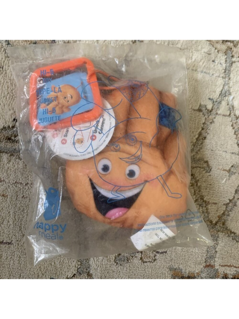 McDonald's Happy Meal 2017 The Emoji Movie Hi 5 Plush Toy New In Package NIP